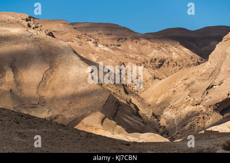 Felsformationen in der Wüste, Negev Wüste, Israel Stockfoto