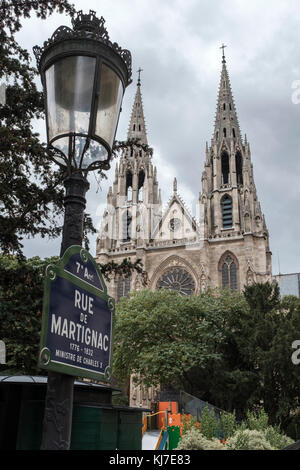 Die Basilika Saint-Clotilde (Basilique Ste-Clotilde) ist eine Pariser Basilika in der Rue Las Cases im Gebiet von Saint-Germain-des- Stockfoto