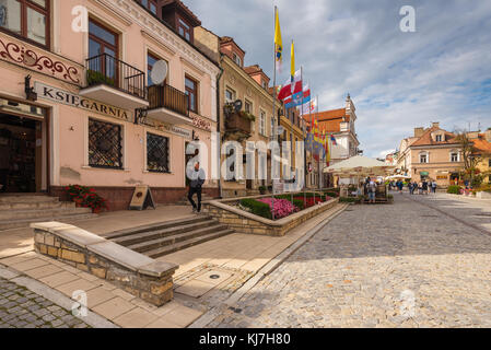 Sandomierz, Polen - 11 August, 2016: malerische Architektur von Sandomierz Altstadt. Polen. Europa. Stockfoto