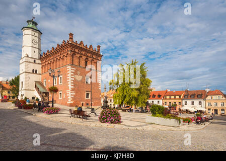 Sandomierz, Polen - 11 August, 2016: Das alte Rathaus in Sandomierz. Polen. Europa. Stockfoto