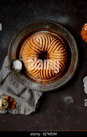 Kürbis Bundt Cake Stockfoto