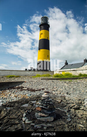 St.Johns Point ein bekanntes Leuchthaus in Nordirland Stockfoto