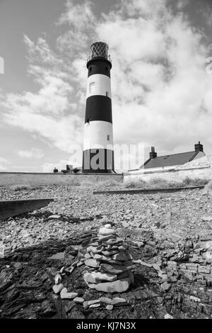 St.Johns Point ein bekanntes Leuchthaus in Nordirland Stockfoto