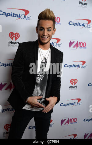 New York, NY - 09 Dezember: frankie Grande besucht z 100 jingle Ball 2016 im Madison Square Garden am 9. Dezember 2016 in New York City People: frankie Grande Stockfoto