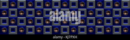 Wunderbare Zusammenfassung illustriert Panorama-Glas-Muster Stockfoto