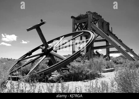 Bodie, Kalifornien (USA), 9. August 2012: bodie Bodie ist die am besten erhaltene Geisterstadt in Kalifornien, eine ursprüngliche Bergbaustadt aus den späten 1800er. wha Stockfoto