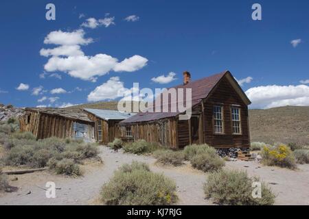 Bodie, Kalifornien (USA), 9. August 2012: bodie Bodie ist die am besten erhaltene Geisterstadt in Kalifornien, eine ursprüngliche Bergbaustadt aus den späten 1800er. wha Stockfoto