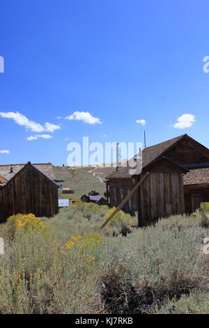 Bodie, Kalifornien (USA), 9. August 2012: bodie Bodie ist die am besten erhaltene Geisterstadt in Kalifornien, eine ursprüngliche Bergbaustadt aus den späten 1800er. wha Stockfoto