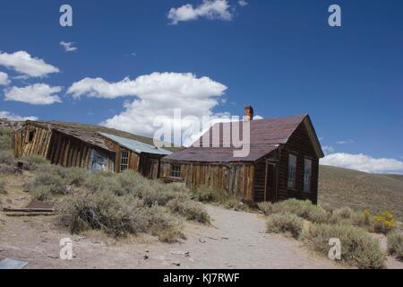 Bodie, Kalifornien (USA), 9. August 2012: bodie Bodie ist die am besten erhaltene Geisterstadt in Kalifornien, eine ursprüngliche Bergbaustadt aus den späten 1800er. wha Stockfoto