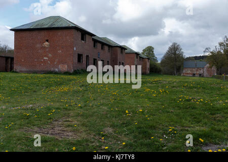 Imber Dorf Salisbury Wiltshire England, Training Bereich. Stockfoto