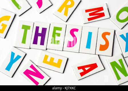 Wort These aus bunte Buchstaben auf weißem Hintergrund Stockfoto