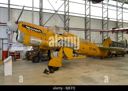 Fairey Firefly TT.1 In der Restaurierung, Duxford, England. Stockfoto