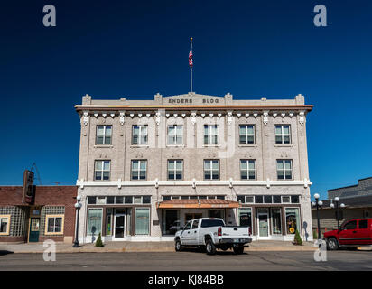 Enders & Hotelmuseum bei Enders Altbau in Soda Springs, Oregon Trail Bear Lake Scenic Byway, Idaho, USA Stockfoto