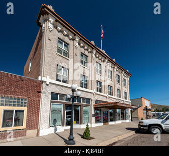 Enders & Hotelmuseum bei Enders Altbau in Soda Springs, Oregon Trail Bear Lake Scenic Byway, Idaho, USA Stockfoto