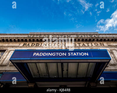 U-Bahnhof Paddington, London, UK. Stockfoto