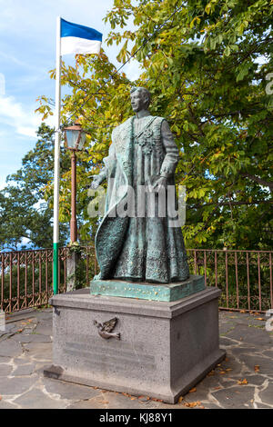 Statue von Charles I von Österreich (Beato Carlos de Habsburg) von Augusto Cid, Monte, Madeira, Portugal Stockfoto