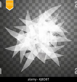 Glasscherben auf transparenten Hintergrund Transparent. Vektor-illustration Stock Vektor