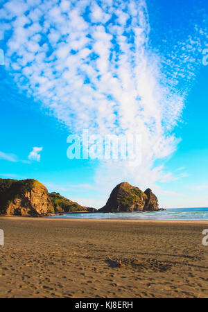 Anzeigen von Piha Beach, Neuseeland North Island. Stockfoto