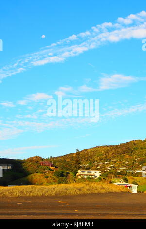 Anzeigen von Piha Beach, Neuseeland North Island. Stockfoto