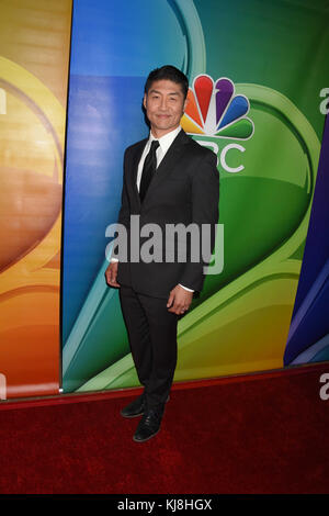BEVERLY HILLS, CA - 02. AUGUST: Brian Tee kommt an der 2016 Summer TCA Tour - NBCUniversal Press Tour Tag 1 im Beverly Hilton Hotel am 2. August 2016 in Beverly Hills, Kalifornien. Personen: Brian Tee Stockfoto