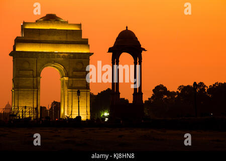 Ein Blick auf das India Gate am Rajpath, in Neu Delhi, Indien, Stockfoto