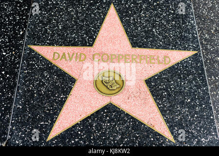 HOLLYWOOD, CA - DEZEMBER 06: David Copperfield Star auf dem Hollywood Walk of Fame in Hollywood, Kalifornien am 6. Dezember 2016. Stockfoto