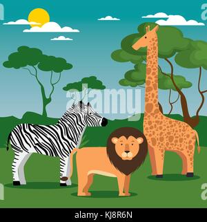 Wild animal Cartoon Stock Vektor