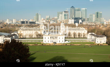 National Maritime Museum neben der themse in Greenwich, East London. Stockfoto