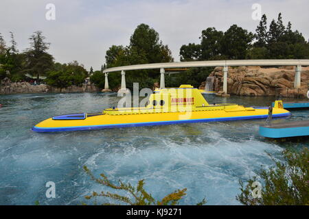 U-Boot Fahrt im Disneyland Stockfoto