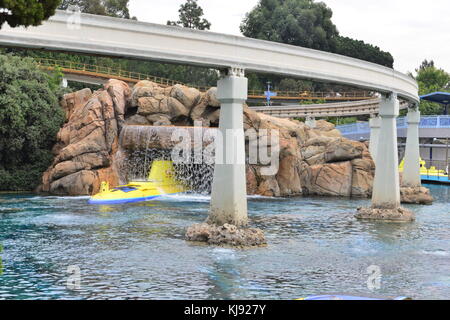 U-Boot Fahrt im Disneyland Stockfoto