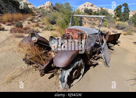 Eine rotting american Abholung am Joshua Tree National Park. Stockfoto