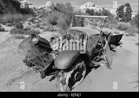 Eine rotting american Abholung am Joshua Tree National Park. Stockfoto