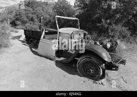 Eine rotting american Abholung am Joshua Tree National Park. Stockfoto