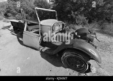 Eine rotting american Abholung am Joshua Tree National Park. Stockfoto