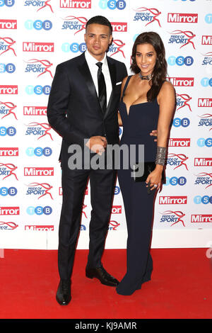 London, Großbritannien. 22. Nov 2017. Jermaine Jenas, Stolz des Sports Awards 2017, Grosvenor House Hotel, London, Großbritannien. 22. Nov 2017. Foto von Richard Goldschmidt Credit: Rich Gold/Alamy leben Nachrichten Stockfoto