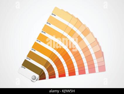 Vector Illustration des orangefarbenen Bereich Farben guide Präsentation Stock Vektor