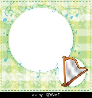 Abbildung: Eine musikalische Schreibwaren Stock Vektor