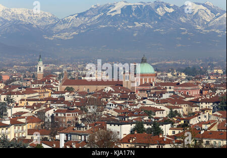 Winter Panorama der Stadt Vicenza in Italien Stockfoto