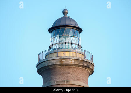 Skagen zum Leuchtturm im Norden Dänemarks. Der Leuchtturm wurde 1858 errichtet und ist mit seinen 46 m Es ist Denmarks zweithöchste. Stockfoto