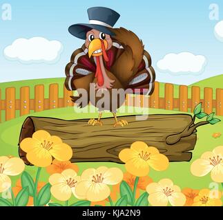 Abbildung: die Türkei innerhalb des Zauns Stock Vektor