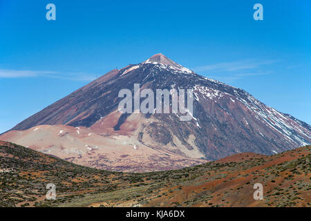 Pico del Teide, 3718 m, der höchste Berg auf spanischem Territorium und UNESCO-Weltkulturerbe, Teneriffa, Kanarische Inseln, Spanien Stockfoto