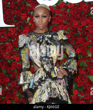 NEW YORK, NY - JUNI 12: Cynthia Erivo nimmt am 12. Juni 2016 an den 70. Jährlichen Tony Awards im Beacon Theater in New York City Teil. Personen: Cynthia Erivo Stockfoto