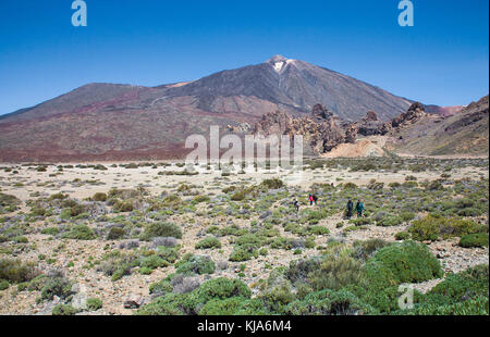 Pico del Teide, Unesco Weltnaturerbe, Weltkulturerbe, mit 3718 Metern der höchste Berg in Spanien, Teneriffa, Kanarische Inseln, Spanien Stockfoto