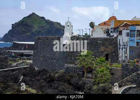 Festung Castillo de San Miguel an der Dorf Garachico, Teneriffa, Kanarische Inseln, Spanien Stockfoto