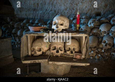 Neapel. Italien. Cimitero delle Fontanelle Friedhof. Stockfoto