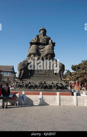 Dazhao Tempel, 'Wuliang Si (unendliche Tempel)" in Chinesisch, ist das älteste Gebäude und der größte Tempel in Hohhot, Innere Mongolei. Lokal, Menschen Stockfoto