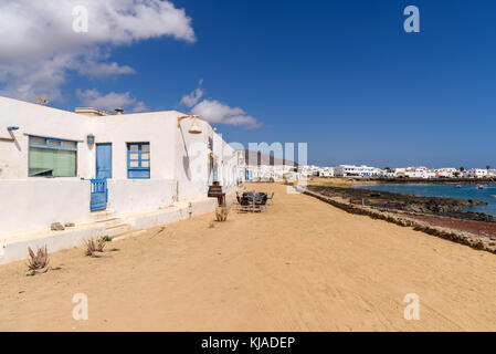 Caleta del Sebo auf der Insel La Graciosa, Kanarische Inseln, Spanien Stockfoto