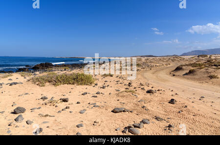 Landschaft der Insel La Graciosa, Kanarische Inseln, Spanien Stockfoto