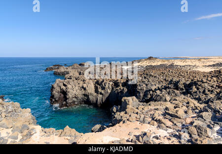 Landschaft der Insel La Graciosa, Kanarische Inseln, Spanien Stockfoto