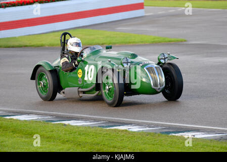 1953 Frazer Nash Le Mans von Patrick Blakeney-Edwards von Martin Hunt racing in der Freddie März Memorial Trophy am Goodwood Revival besessen angetrieben Stockfoto